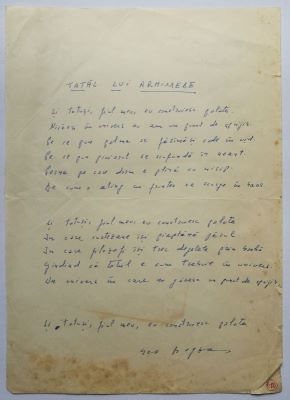 manuscris - Bogza, Geo; Tatăl lui Arhimede