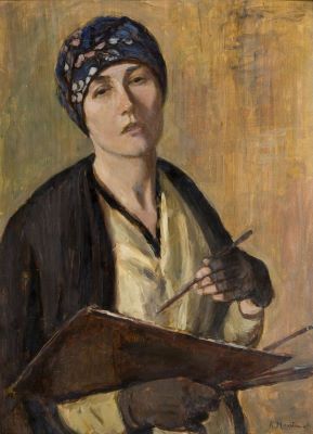 pictură de șevalet - Maniu-Mützner, Rodica; Autoportret