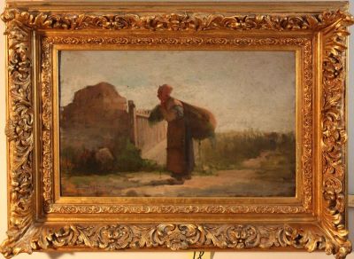 Pictură de șevalet - Grigorescu, Nicolae; Țărancă franceză