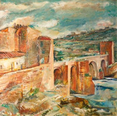 Pictură de șevalet - Popea, Elena; Pod în Tolledo