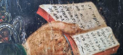 Icoană pe lemn - pictor iconar necunoscut; Sfântul Mitrofan Făcător de Minuni, Episcopul Voronejului