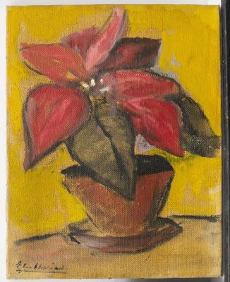 pictură de șevalet - Eleutheriade, Micaela; Plantă exotică din Cuba