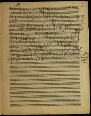 Manuscris muzical - George Enescu; [Vox Maris] - schiță