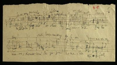Manuscris muzical - George Enescu; [Cântecul matelotului - Vox Maris op. 31]