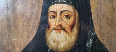 Icoană pe lemn - pictor iconar necunoscut; Sfântul Mitrofan Făcător de Minuni, Episcopul Voronejului