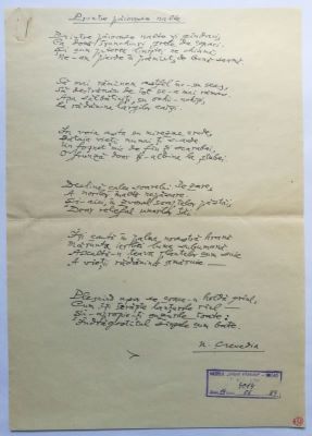 manuscris - Nicolae Crevedia; Printre păioasele nalte