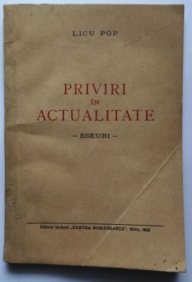 carte - Pop, Licu; Priviri în actualitate - Eseuri