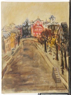 pictură de șevalet - Eleutheriade, Micaela; Canal la Amsterdam