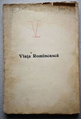 revistă; VIAȚA  ROMÎNEASCĂ, Anul I, nr. 5