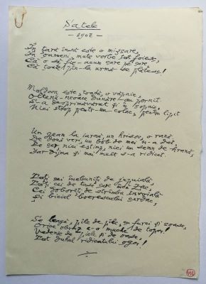 manuscris - Nicolae Crevedia; Satele - 1907