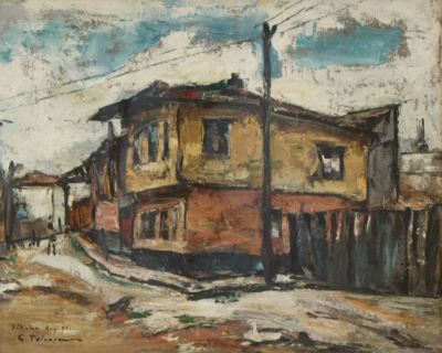 Pictură de șevalet - Petrașcu, Gheorghe; Case la Silistra