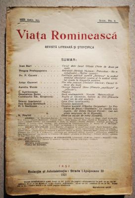 revistă; VIAȚA ROMÎNEASCĂ, Anul XIII, nr. 6