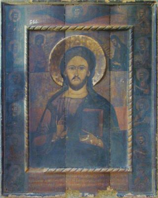 icoană - Ștefan Dascălul și Dumitru; Deisis cu prooroci
