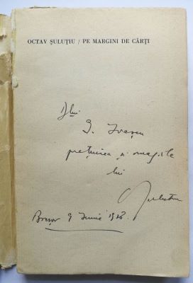 carte - Șuluțiu, Octav; Pe margini de cărți