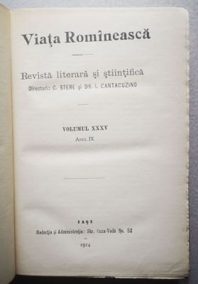 revistă; VIAȚA ROMÎNEASCĂ, Anul IX, vol. XXXV,  nr. 10, 11, 12
