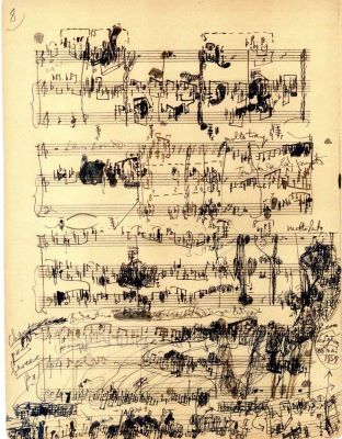 Manuscris muzical autograf, schițe - George Enescu; „Esquisses des Impressions d'enfance” (Schițe la Impresii din copilărie)
