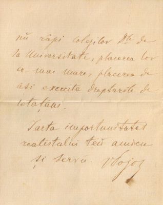 Documentul a fost redactat de Vasile Pogor; Scrisoare Vasile Pogor către Ioan M. Melik