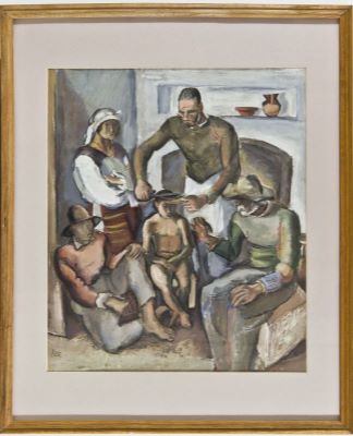 Grafică - Iser, Iosif; Bărbierul satului