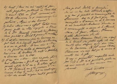 Documentul a fost redactat de Iacob Negruzzi; Scrisoare Iacob Negruzzi către Constantin Meissner