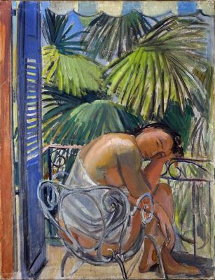 Pictură de șevalet - Barraud, Maurice; Balconul din Ascona