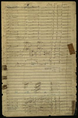 Manuscris muzical autograf complet - George Enescu; ”3e Symphonie (ut majeur) op. 21” (Simfonia a III-a în Do major, op. 21).