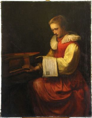 Pictură de șevalet - Van Haeften, Nicolaes Walraven (în RI: anonim olandez, sec. XVII); Pianista