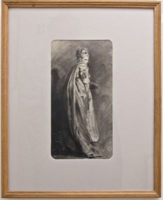Grafică - Grigorescu, Nicolae; Femeie cu pelerină