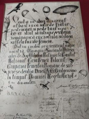 Document omagial adresat parașutistei Smaranda Brăescu