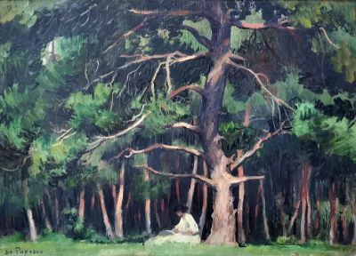 Pictură de șevalet - Popescu, Ștefan; Interior de pădure