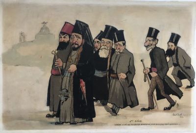 Caricatură - Zamfiropol-Dall, Paul; Sfântul Sinod