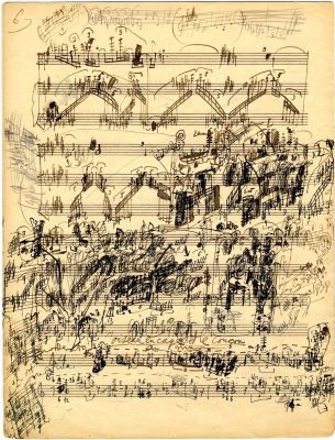 Manuscris muzical autograf, schițe - George Enescu; „Esquisses des Impressions d'enfance” (Schițe la Impresii din copilărie)