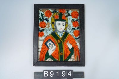 Icoană pe sticlă „Sf. Nicolae”