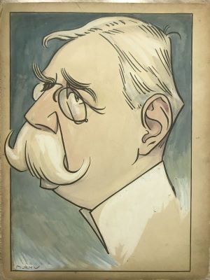 Caricatură - Murnu-Gheorghiades, Aristomene (Ary Murnu); Ion N. Lahovari