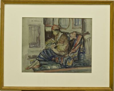 Grafică - Petrașcu, Gheorghe; Femeie în interior