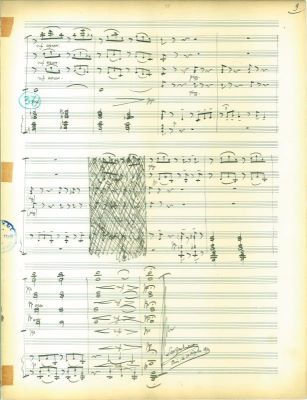 Manuscris muzical complet, partitură generală - George Enescu; „Quintette pour Piano, 2 Violons, Alto et Violoncelle” (Cvintetul pentru pian, 2 viori, violă și violoncel în re major)