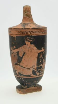 Vase cu figuri roșii; Lekythos