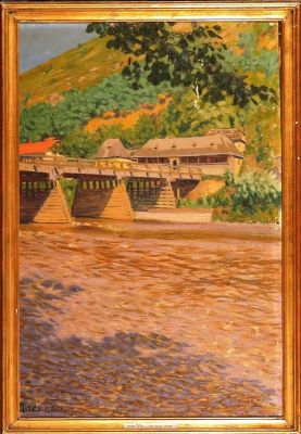 Pictură de șevalet - Mikes, Õdön; Pod peste Arieș