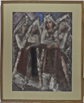 Grafică - Rădulescu, Magdalena; Compoziție cu figuri