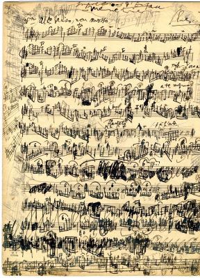 Manuscris muzical autograf, schițe - George Enescu; „Esquisses des Impressions d'enfance” (Schițe la Impresii din copilărie)