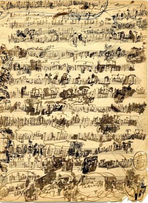 Manuscris muzical autograf, schițe - George Enescu; „Esquisses des Impressions d'enfance” (Schițe la Impresii din copilărie)
