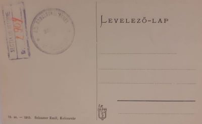 Carte poștală documentară - Schuster Emil; Cluj. Gara