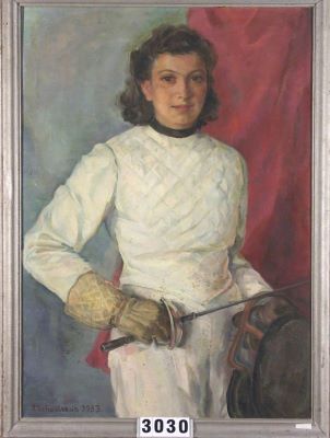 Pictură de șevalet - Schullerus, Trude; Tânără sportivă