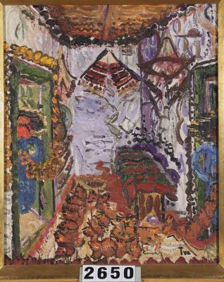 Pictură de șevalet - Țuculescu, Ion; Interior țărănesc