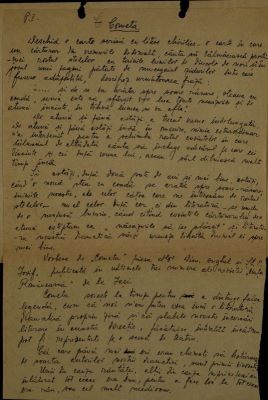 Documentul a fost redactat de Ion Minulescu.; Articol (manuscris), nedatat, redactat de Ion Minulescu, intitulat „Cometa″.