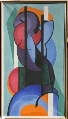 pictură de șevalet - Mattis-Teutsch, Hans; Călărețul albastru