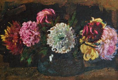 pictură de șevalet - Băncilă, Octav; Crizanteme