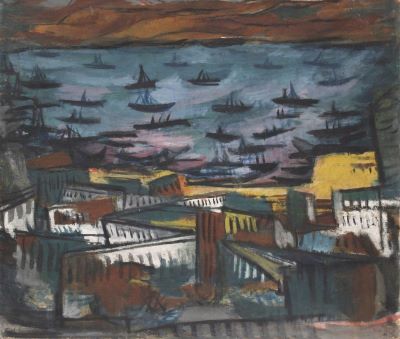 pictură de șevalet - Iancu, Marcel; Portul Amalfi