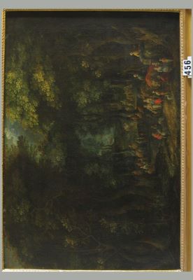 pictură de șevalet - Gyseles, Pieter (?); Călători într-o pădure seculară