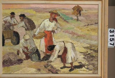 Pictură de șevalet - Gropa-Sion, Maria; La câmp
