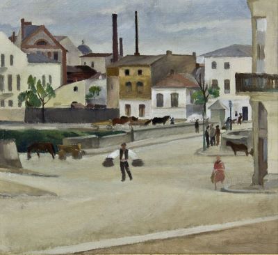 Pictură de șevalet - Constantinescu, Ștefan; Peisaj urban